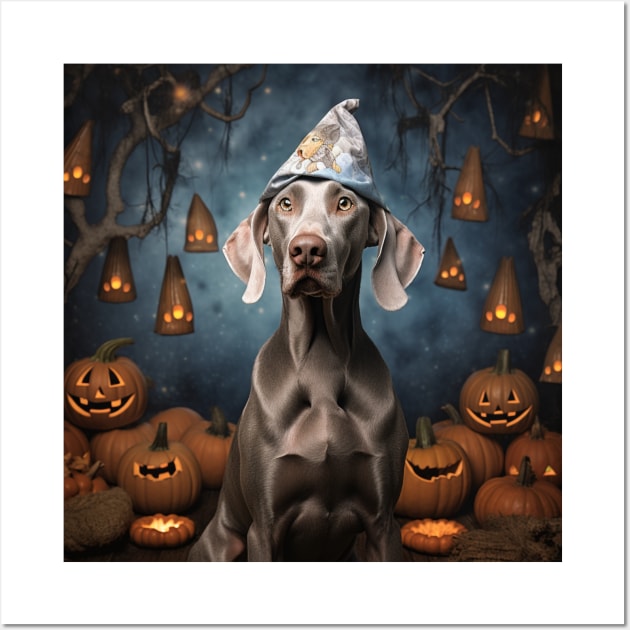 Weimaraner Halloween Wall Art by NatashaCuteShop